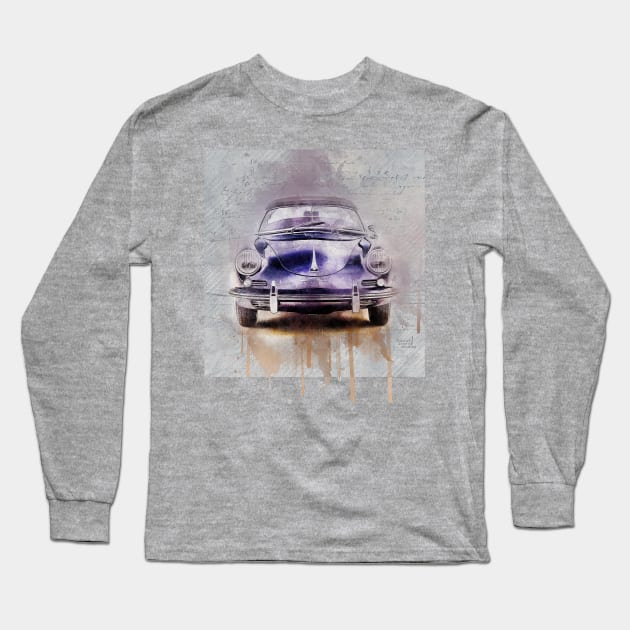 porsche 356 Long Sleeve T-Shirt by AaaahEeeekStudio